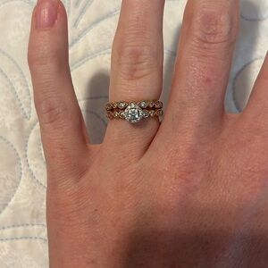 Kay Jewelers Rose Gold Diamond Ring Wedding Set
